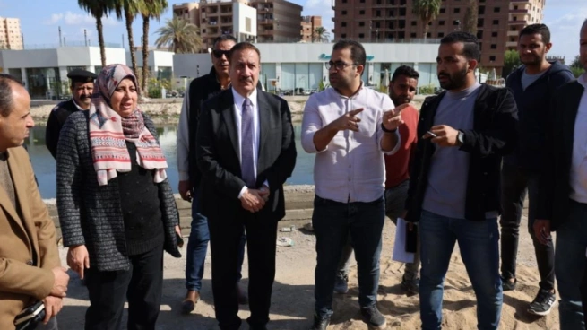 محافظ المنوفية يتفقد تطوير كورنيش شبين الكوم